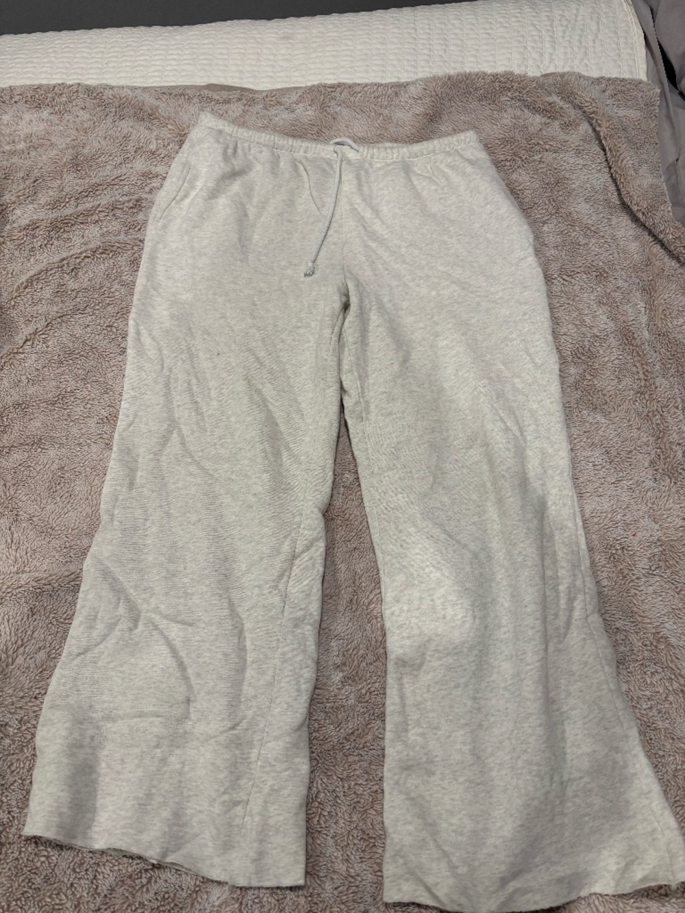 Grey Wide Leg Sweatpants